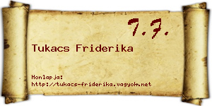 Tukacs Friderika névjegykártya